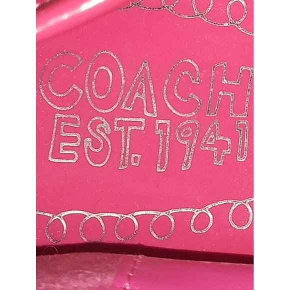 EXC COND Coach Remmi Poppy Pink 8M Patent Leather - Picture 5 of 5